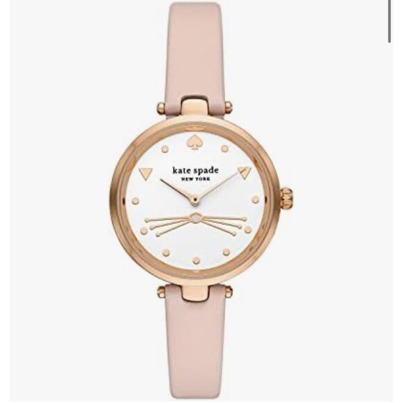 KATE SPADE HOLLAND WOMEN'S ROSE GOLD PINK LEATHER CAT KSW9049 - Picture 1 of 11